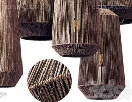 چراغ آویز حصیری