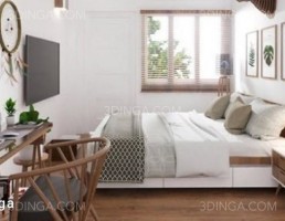 صحنه داخلی اتاق خواب برای اسکچاپ