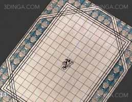 مدل سه بعدی فرش مدرن