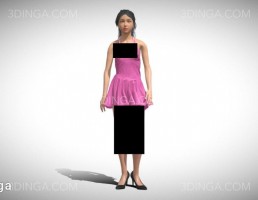کاراکتر دختر ایستاده