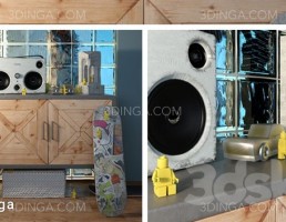 میز کنسول + ست دکوراسیون تزئینی