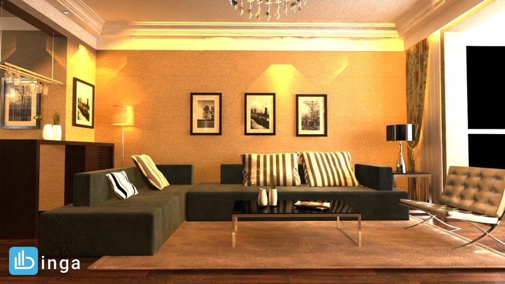 صحنه داخلی اتاق نشیمن