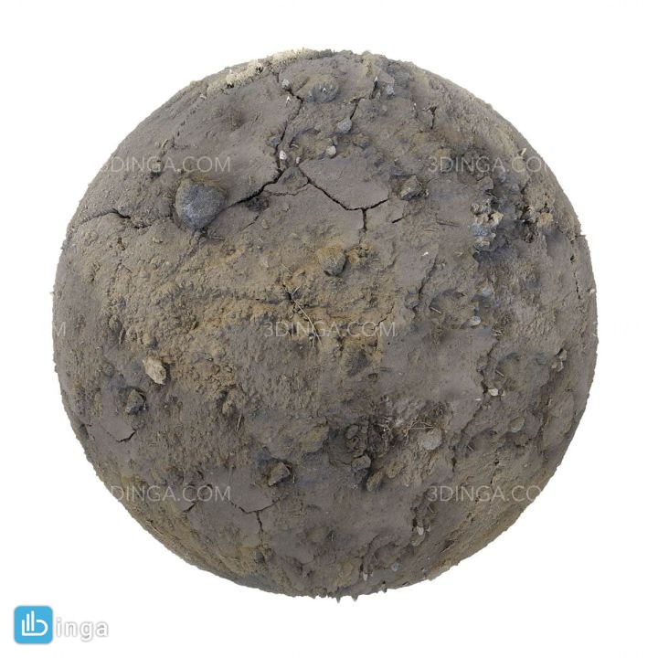 تکسچر گل و لای با سنگ