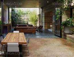 صحنه بیرونی خانه ویلایی