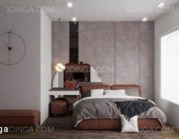 صحنه داخلی اتاق خواب برای اسکچاپ