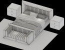 تخت خواب + پاتختی