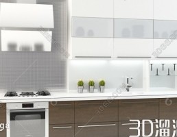 مدل سه بعدی کابینت آشپزخانه