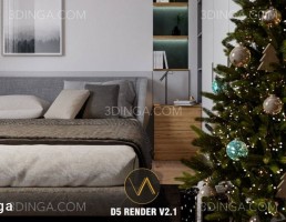صحنه داخلی اتاق خواب برای اسکچاپ