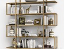 قفسه کتاب + مجسمه تزیینی