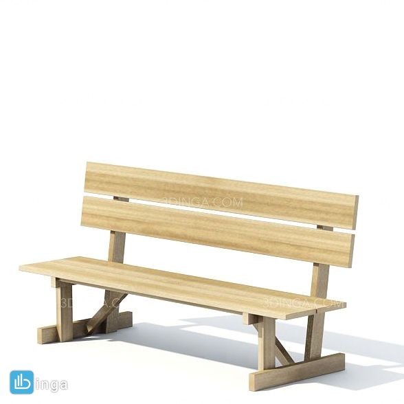 نیمکت چوبی حیاط