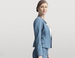 کاراکتر زن در حال راه رفتن و صحبت کردن-True Walk