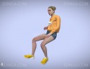 کاراکتر زن نشسته