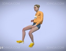 کاراکتر زن نشسته