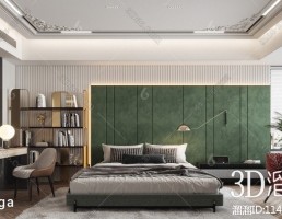 صحنه داخلی اتاق خواب مدرن