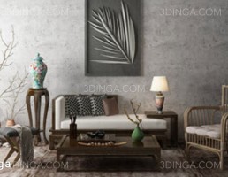 مبل راحتی + میز قهوه سبک چینی