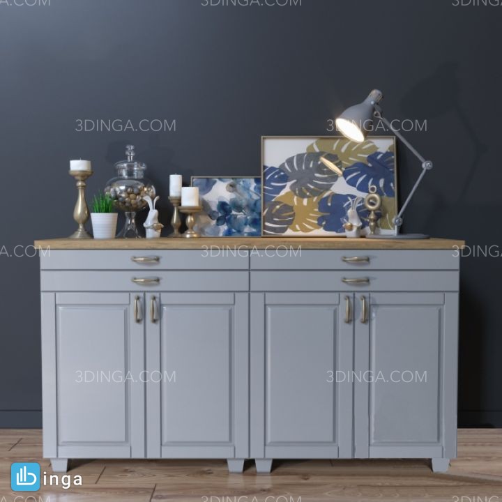 دراور + ست دکوراسیون تزئینی