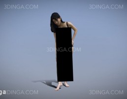 کاراکتر دختر ایستاده