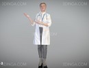 کاراکتر زن پزشک در حال نشان دادن چیزی