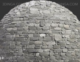 تکسچر آجر سنگی خاکستری