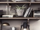 قفسه کتاب + وسایل تزیینی