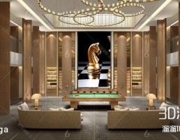 اتاق بیلیارد مدرن