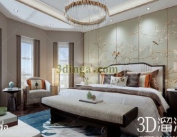 صحنه داخلی اتاق خواب چینی