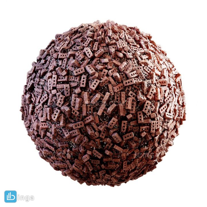 تکسچر قلوه سنگ آجری قرمز