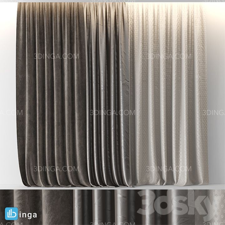 پرده های مخمل قهوه ای