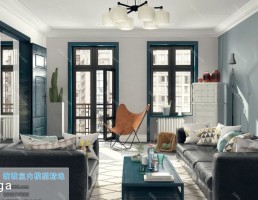 اتاق نشیمن کلاسیک سبک نودریک