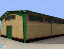 مدل سه بعدی  3dmax از سوله به ابعاد 12*9