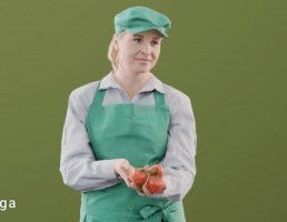 کاراکتر زن میوه فروش