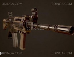 مدل سه بعدی تفنگ M4