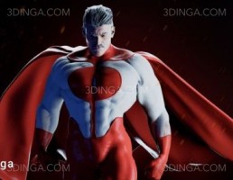 کاراکتر مرد کارتونی (Omni-Man) برای چاپ سه بعدی