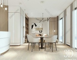 صحنه داخلی لابی و پذیرش مدرن