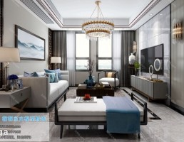 صحنه داخلی اتاق نشیمن سبک چینی
