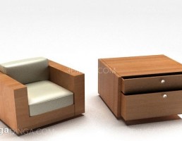 صندلی راحتی + میز کنار مبلی