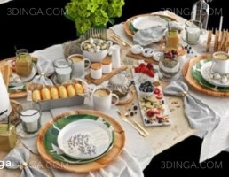 ظروف غذاخوری مدرن + مواد غذایی