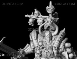 مجسمه کاراکتر جنگجوی تخیلی (Headcruser) برای چاپ سه بعدی