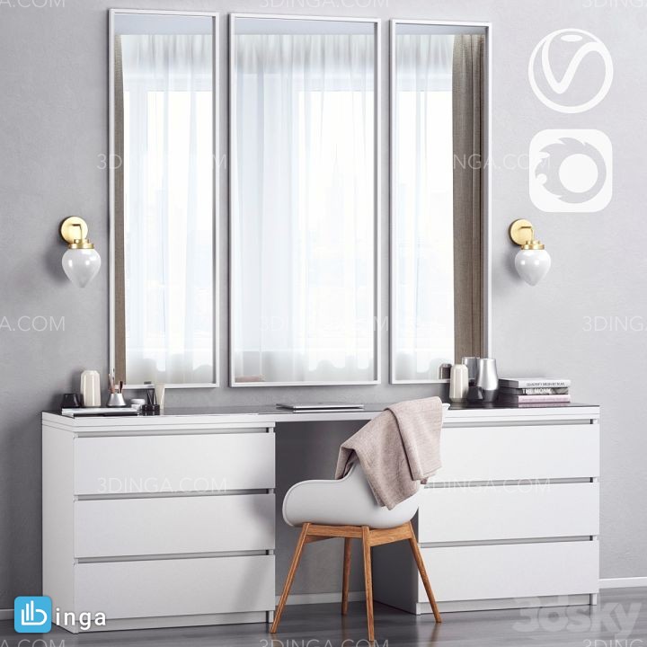 میز آرایش + صندلی