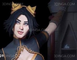 کاراکتر زن برای چاپ سه بعدی