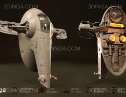 جت Slave I جنگ ستارگان برای چاپ سه بعدی