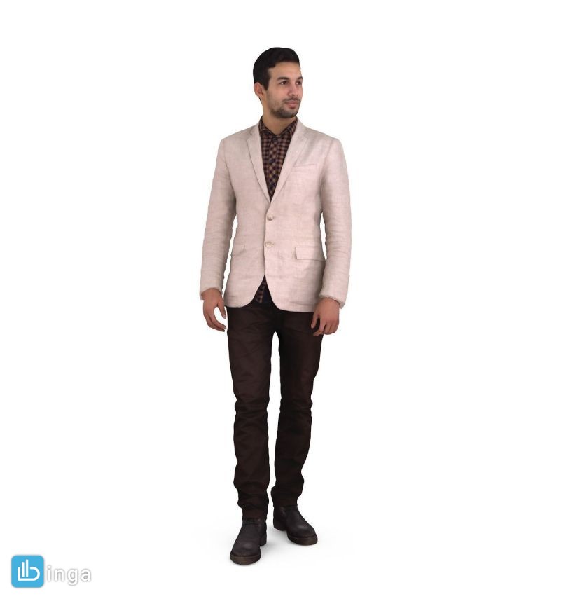 کاراکتر مرد ایستاده- Low poly