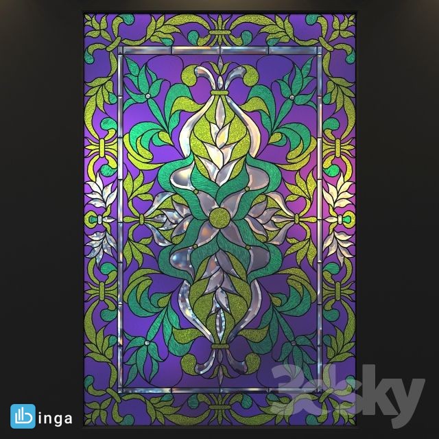 شیشه رنگ امیزی شده