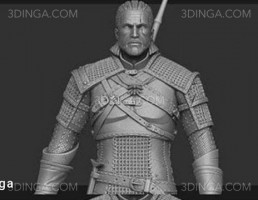 مجسمه مرد جنگجو (Witcher) برای چاپ سه بعدی