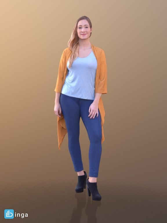 کاراکتر زن ایستاده