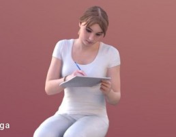 کاراکتر زن نشسته