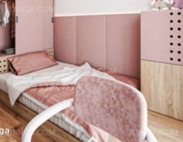 صحنه ی داخلی اتاق خواب کودک برای اسکچاپ