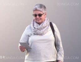 کاراکتر پیرزن ایستاده