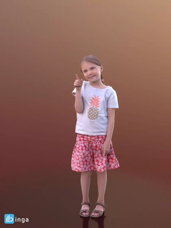 کاراکتر بچه ایستاده