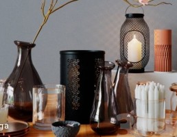 گلدان + شمع + شمعدان